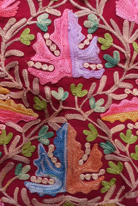 Red Kashmiri Kameez Tunic Chiffon - UK 14 / EU 40 - New