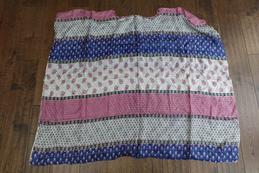 Multicoloured Printed Pure Silk Kaftan / Beach Cover Up - New