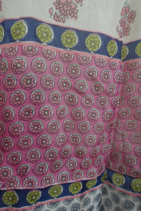 Multicoloured Printed Pure Silk Kaftan / Beach Cover Up - New