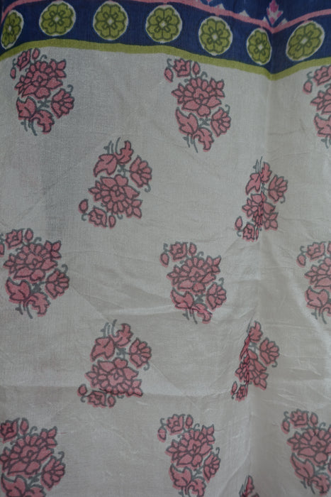 Multicoloured Printed Pure Silk Kaftan / Beach Cover Up - New