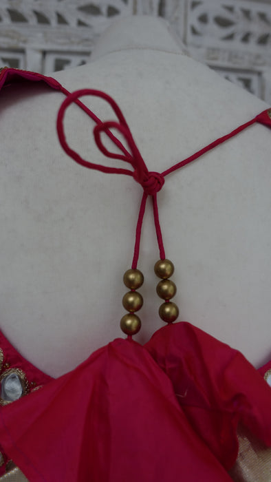 Hot Pink Silk Blend Mirror Kameez - UK 14/EU 40 - Preloved