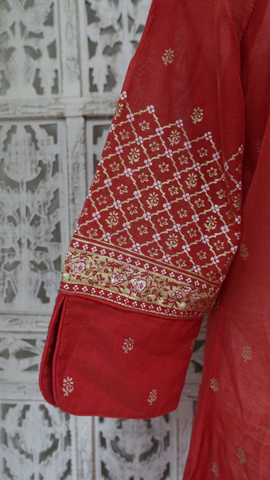 Coral Printed Biba Jacket - Size 10/36 - New