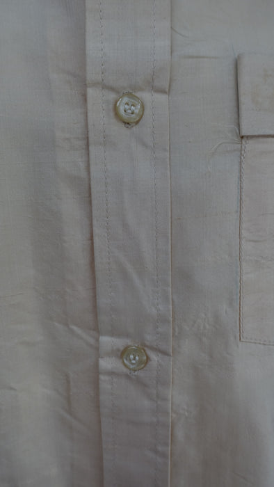 Creamy Gold Vintage Handmade Pure Silk Shirt - New