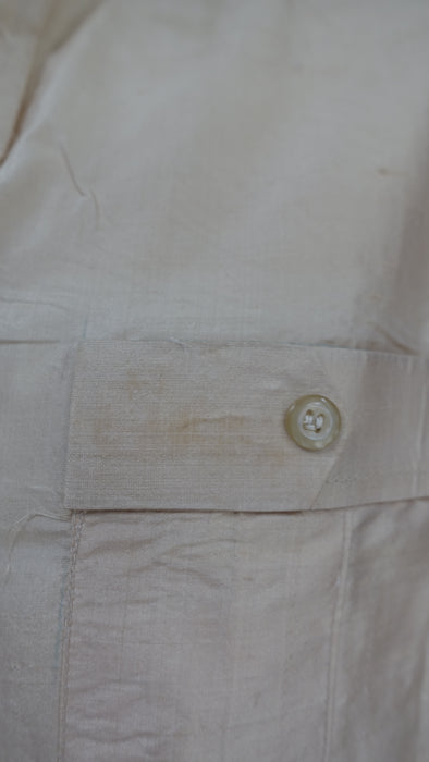 Creamy Gold Vintage Handmade Pure Silk Shirt - New