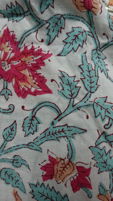 White Floral Cotton Printed Frock UK 14 / EU 40 - New