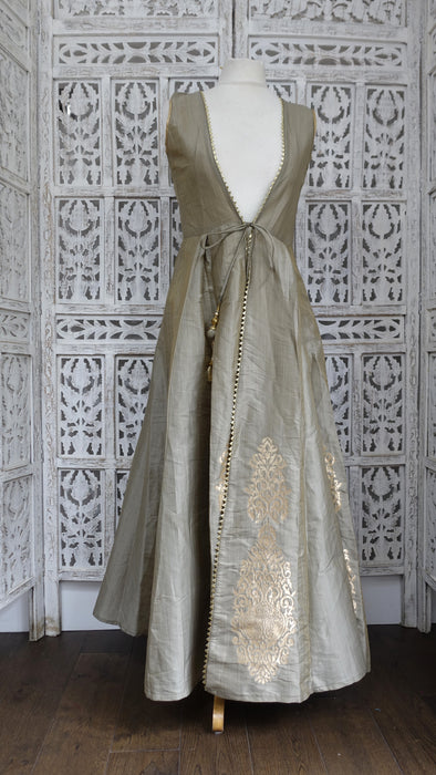 Long Biscuit Coloured Frock Tunic - UK 12 / EU 38 - New