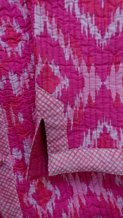 Pink Long Quilted Jacket - New
