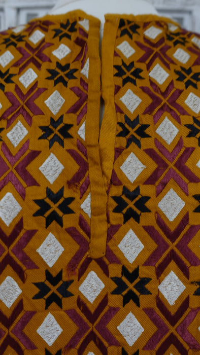 Phulkari Cotton Embroidered Tunic - UK 12/EU 38 - New