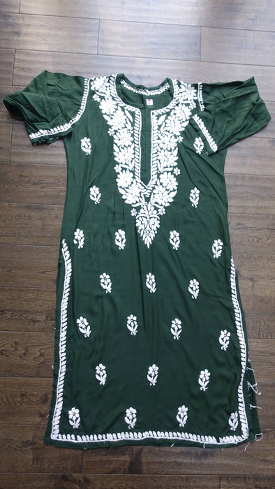 Green Embroidered Tunic - UK 16/EU 42 - New
