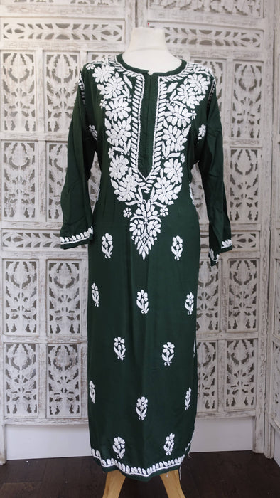 Green Embroidered Tunic - UK 16/EU 42 - New