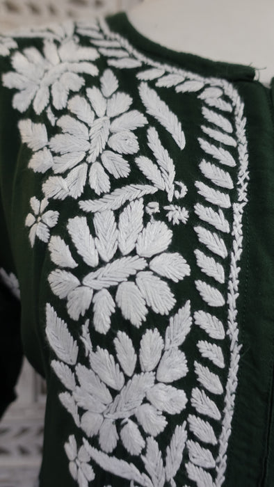 Green Embroidered Tunic - UK 16/EU 42 - New