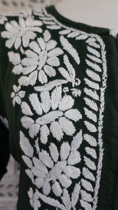Green Embroidered Tunic - UK 16/EU 42 - New