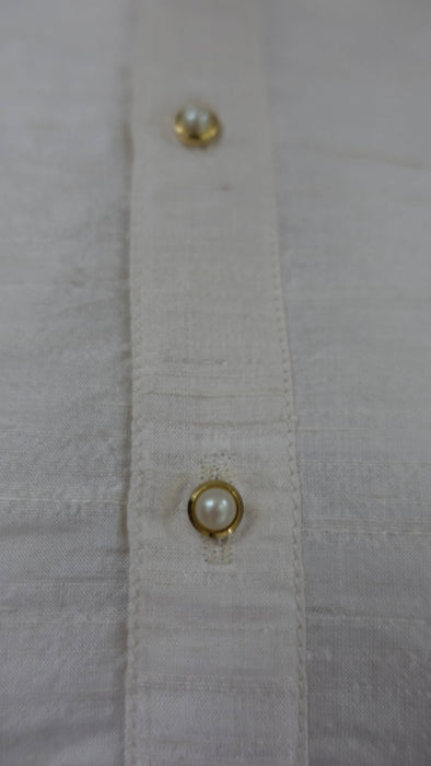 Cream Men's Raw Silk Kurta Tunic - XL - New