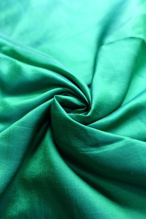 Green Silk Blend Fabric - 2 Metres