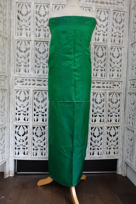 Green Silk Blend Fabric - 2 Metres