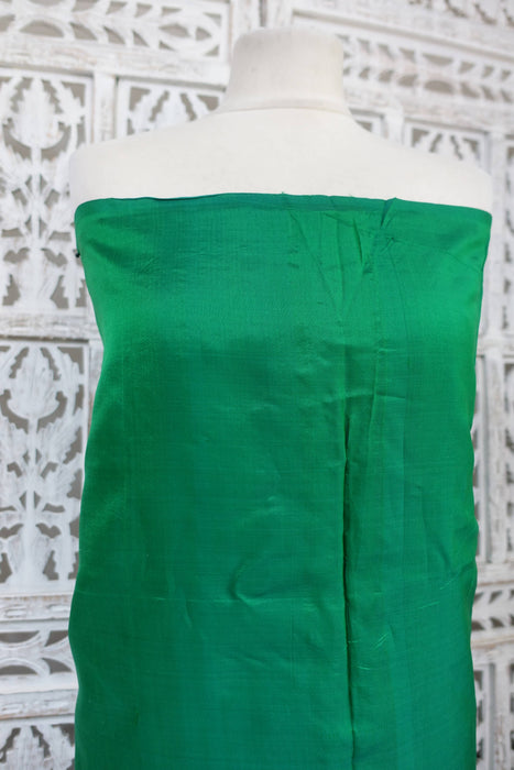Green Silk Blend Fabric - 2 Metres