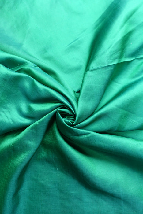 Green Silk Blend Fabric - 2 Metres