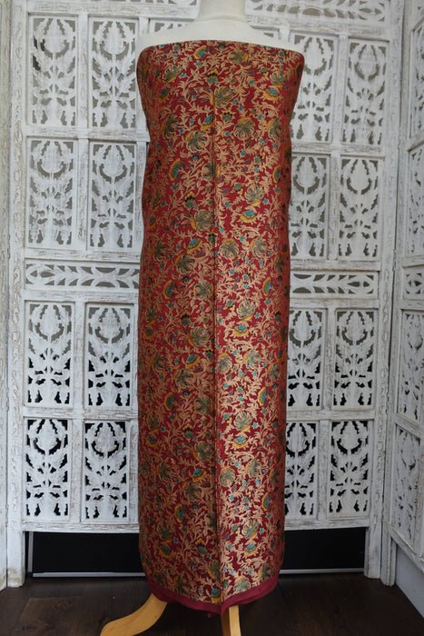 Maroon Floral Crepe
