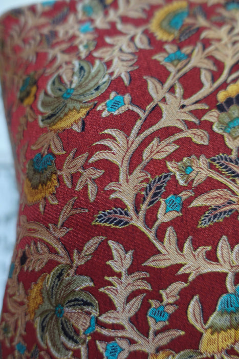 Maroon Floral Crepe