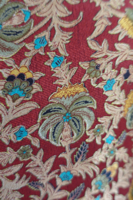 Maroon Floral Crepe