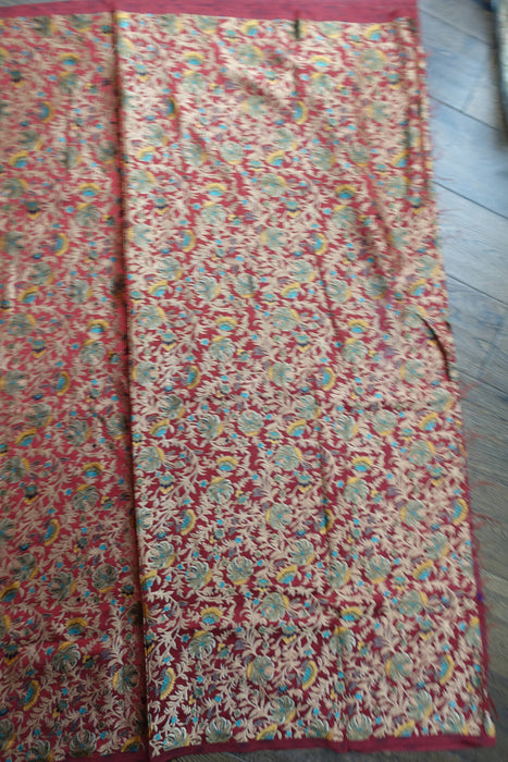 Maroon Floral Crepe