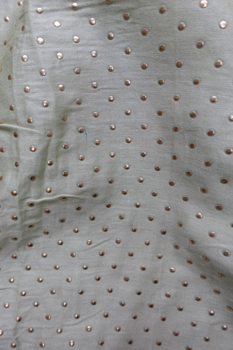 Light Green Cotton Semi-Stitched Suit - New