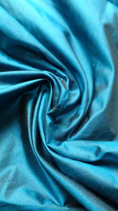 Blue Pure Silk Vintage Fabric - New