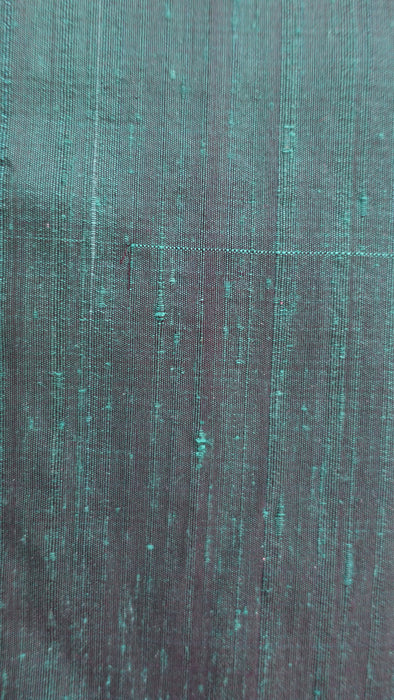 Teal Raw Silk Effect Fabric - New