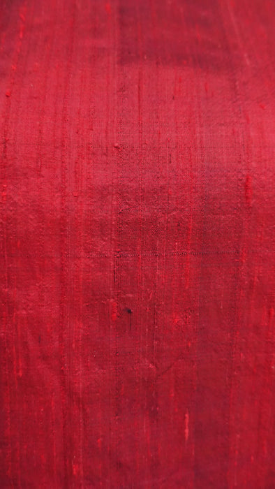 Dark Red Raw Silk Fabric - New