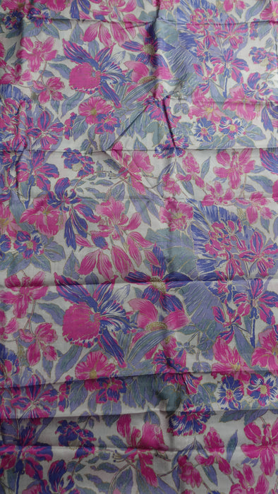 Floral Pastel Vintage Silk Fabric - New
