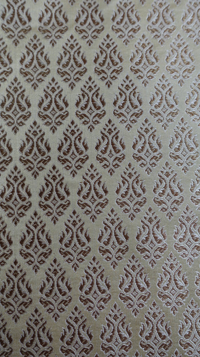 Gold Woven Satin Silk Fabric - New
