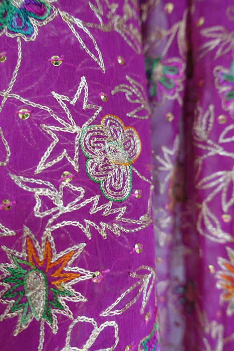 Blue And Magenta Vintage Unstitched Suit - New