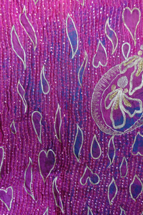 Hot Pink Silk Vintage Unstitched Suit - New