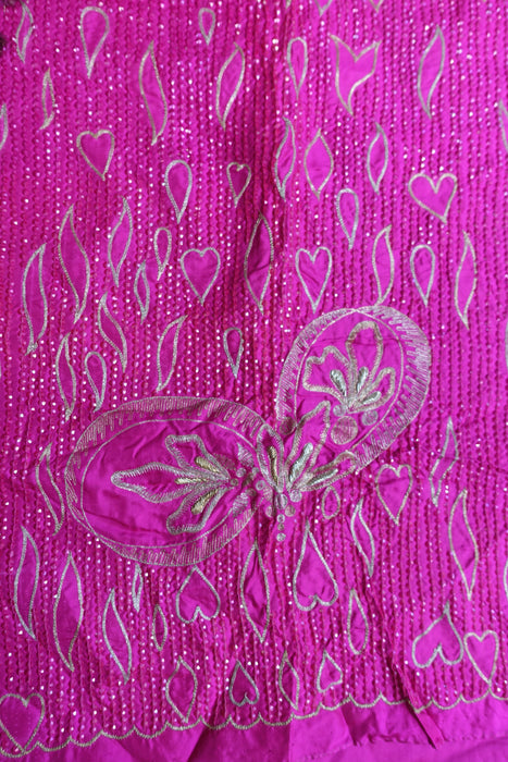 Hot Pink Silk Vintage Unstitched Suit - New