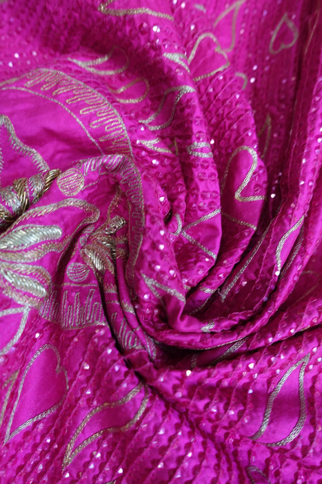 Hot Pink Silk Vintage Unstitched Suit - New