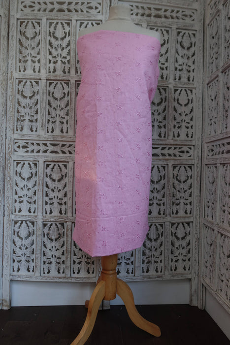 Pink Linen Blend Fabric - New