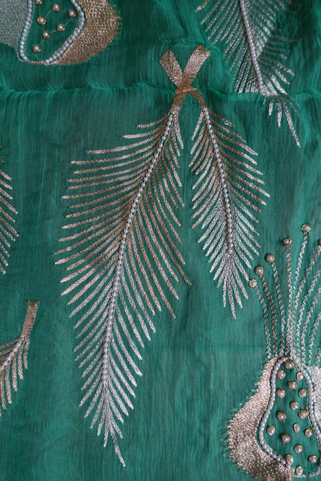 Light Mint Green Pure Silk Suit With Matching Dupatta - New