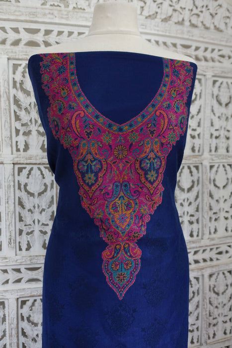 Blue Wool Unstitched Suit - New