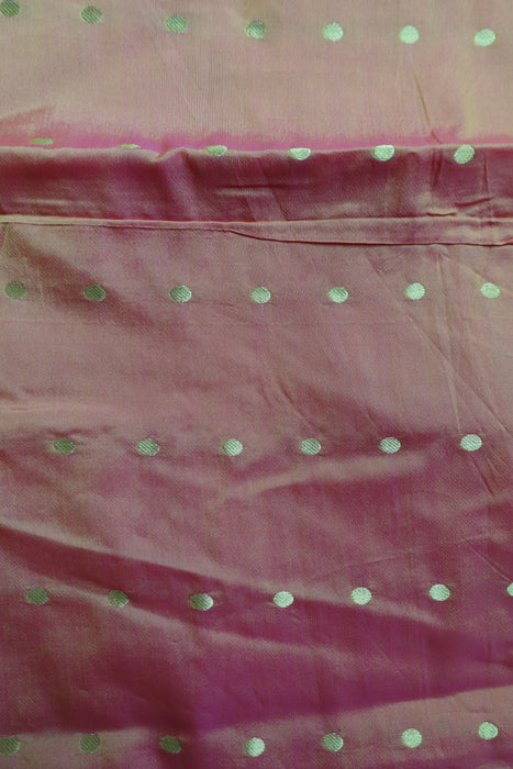 Orange Toned Silk Blend Fabric - New