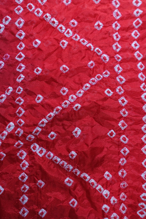 Red Bandhani Print Gota Worked Suit - New