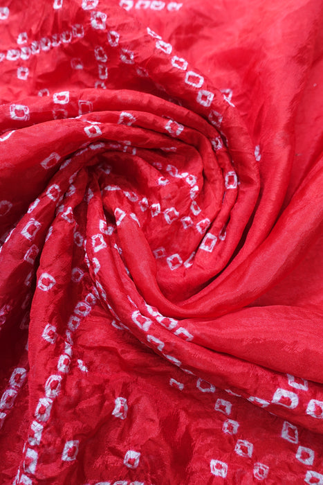 Red Bandhani Print Gota Worked Suit - New