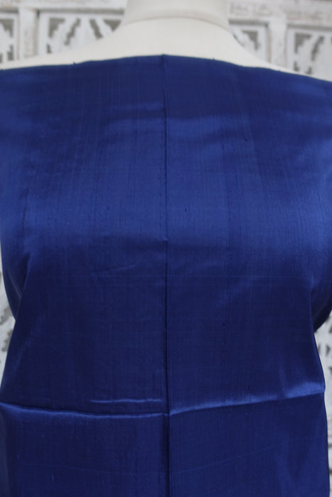 Blue Plain Silk Fabric
