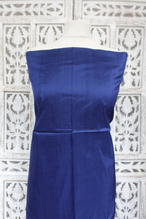 Blue Plain Silk Fabric