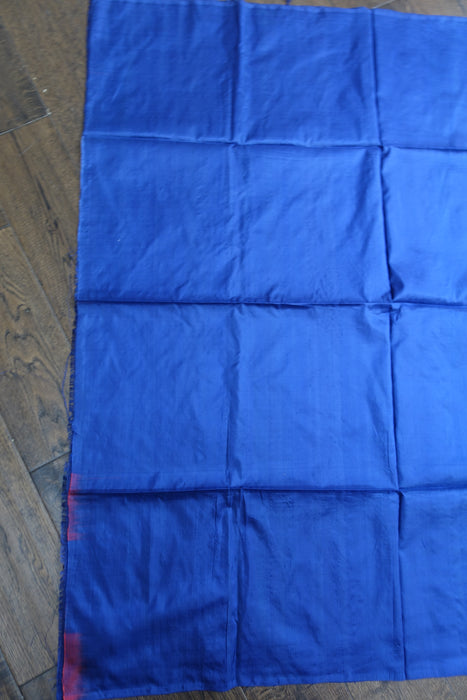 Blue Plain Silk Fabric