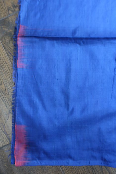 Blue Plain Silk Fabric