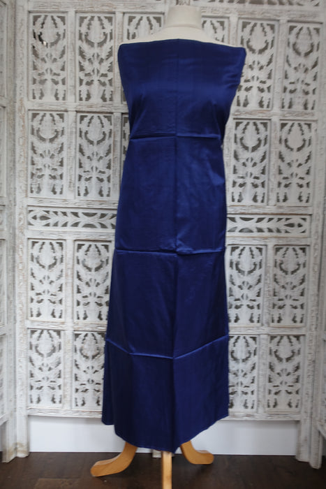 Blue Plain Silk Fabric