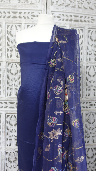 Dark Blue Vintage Unstitched Suit - New