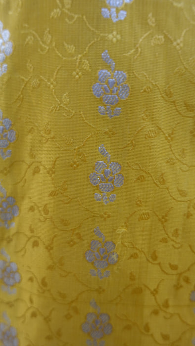 Yellow Banarsi Brocade Vintage Unstitiched Suit - New