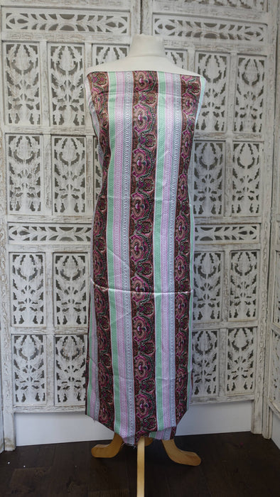 Paisely Stripe Silky Fabric - New