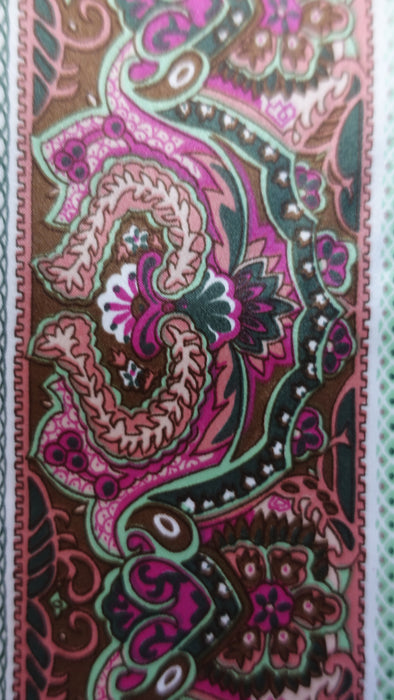 Paisely Stripe Silky Fabric - New